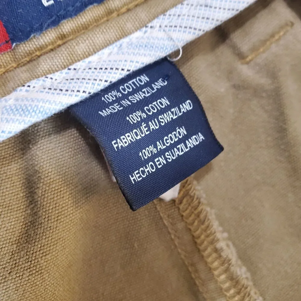 Chaps Polo Ralph Lauren Cargo Shorts Mens Sz 38 Tan Cotton Multi-Pocket Utility